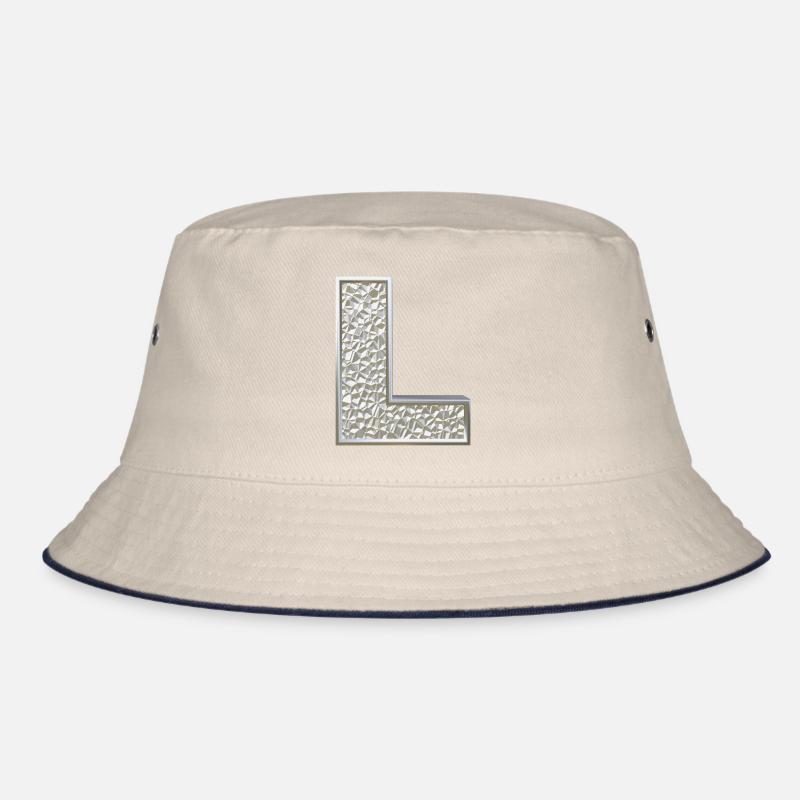 L, letter, initial, monogram, Bucket Hat