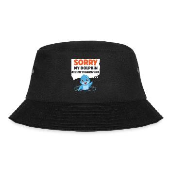 Dolphin Sorry My Dolphin Ate My - Bucket Hat - Schwarz - Vorne - Lela (165cm)