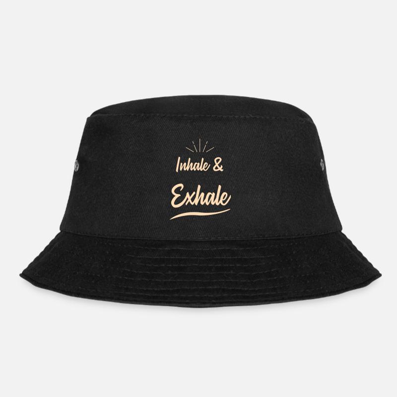 Inhale & Exhale - Bucket Hat - black