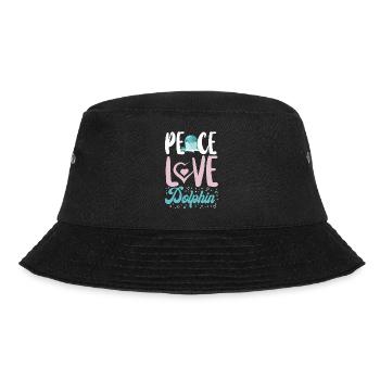 Dolphin Peace Love Dolphin - Bucket Hat - Schwarz - Vorne - Lela (165cm)