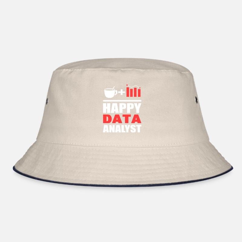 Glücklicher Datenanalyst Systemanalytiker Bucket Hat