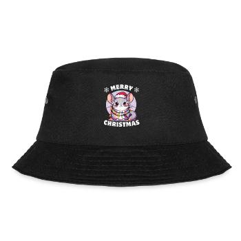 Christmas Fairy Lights Chinchilla - Bucket Hat - black - Front - Lela (165cm)