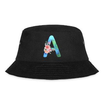 Buchstabe A Aquarell - Bucket Hat - Schwarz - Vorne - Lela (165cm)