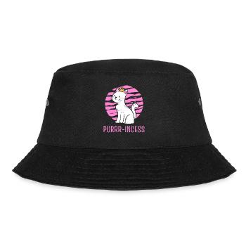 Lustige Katzenprinzessin Katzenliebhaber - Bucket Hat - Schwarz - Vorne - Lela (165cm)