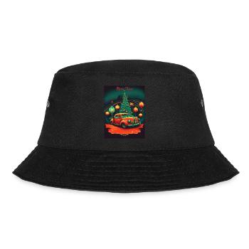 Vintage Christmas Scene - Bucket Hat - black - Front - Lela (165cm)