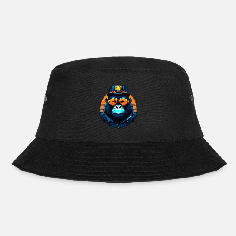 Gorilla - Bucket Hat - Schwarz