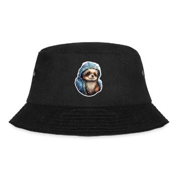 Küntlerischer Golden Retriever mit Anorak - Bucket Hat - Schwarz - Vorne - Lela (165cm)