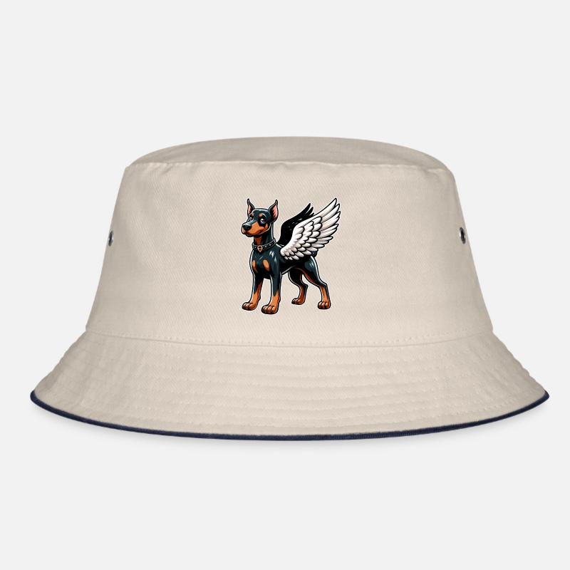 Dobermann mit Engelsflügeln - Ein himmlisches Bucket Hat