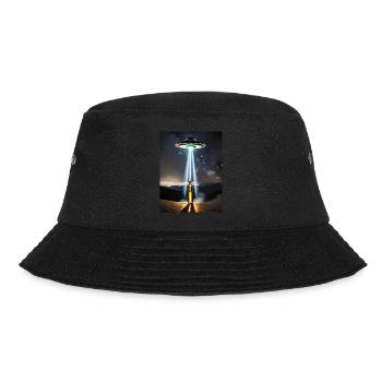 alien abduction beer pun I want to beerlieve - Bucket Hat - black - Front - Lela (165cm)