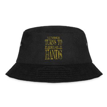 cool logging lumberjackwoodworking safety helmet - Bucket Hat - black - Front - Lela (165cm)