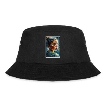 Abstract Sad Girl Unhappy People - Bucket Hat - black - Front - Lela (165cm)