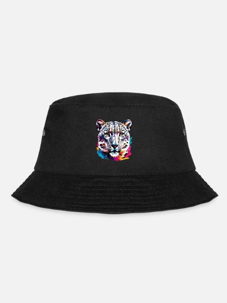 Schneeleopard - Bucket Hat - Schwarz