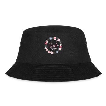Doula Birth Worker Flower Doula - Bucket Hat - black - Front - Lela (165cm)