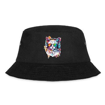 Headphones / Audio / Music / Animal / Cat / Cool - Bucket Hat - black - Front - Lela (165cm)