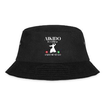 Aikido ruft und ich muss gehen - Bucket Hat - Schwarz - Vorne - Lela (165cm)