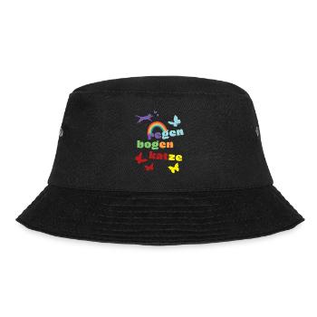 Rainbow Cat - Mourning Shirt - Loss - Bucket Hat - black - Front - Lela (165cm)
