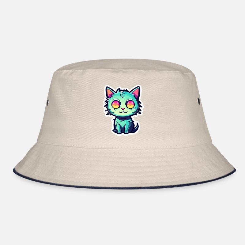 Niedliche Katze Illustration Bucket Hat
