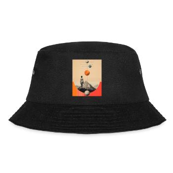 Klettern und sich etwas wünschen - Bucket Hat - Schwarz - Vorne - Lela (165cm)