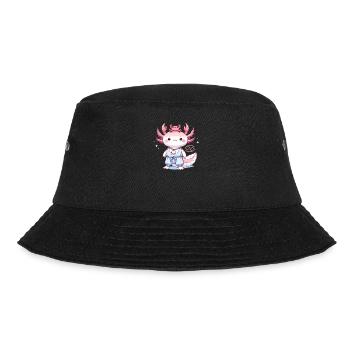 Axolotl as a Cancer Zodiac Sign - Bucket Hat - black - Front - Lela (165cm)