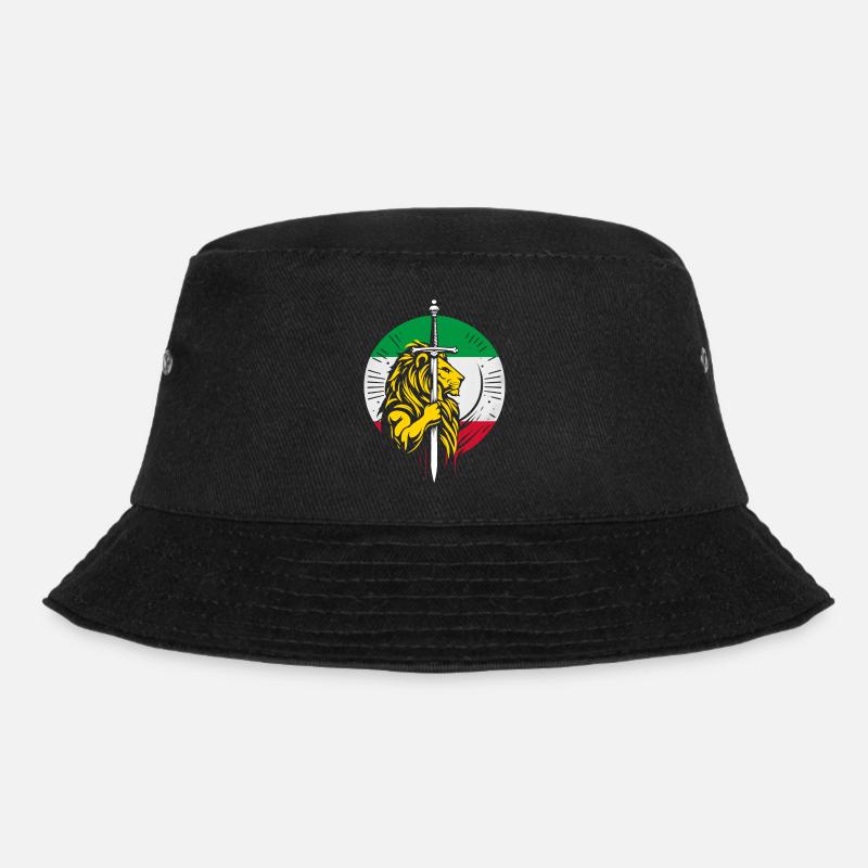 Shir o Khorshid - Persian Design (Iran) - Bucket Hat - black
