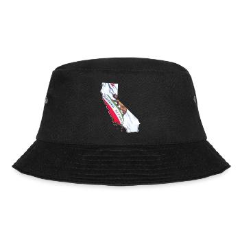 California (USA) | echte Flagge | Flag Map - Bucket Hat - Schwarz - Vorne - Lela (165cm)