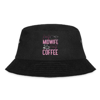 Nurse Midwife Birth Worker Coffee - Bucket Hat - Schwarz - Vorne - Lela (165cm)