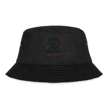 Mama willst du Papa marrieat - Bucket Hat - Schwarz - Vorne - Lela (165cm)