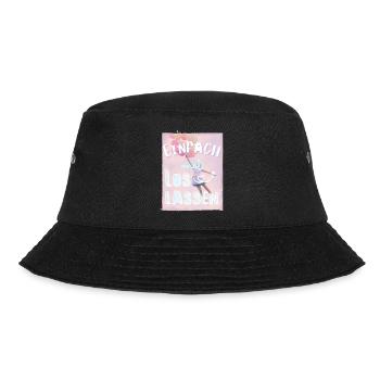 Einfach mal loslassen! Motivationsspruch Neubeginn - Bucket Hat - Schwarz - Vorne - Lela (165cm)