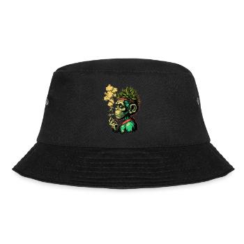 Unkraut-Kopf-Affe - Bucket Hat - Schwarz - Vorne - Lela (165cm)