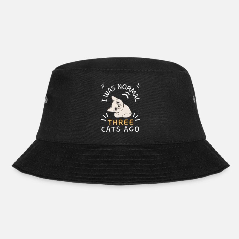 Vor drei Katzen war ich normal - Bucket Hat - Schwarz