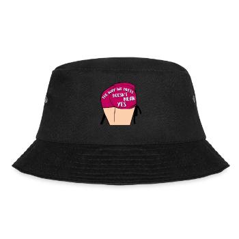 Die Art und Weise, wie wir uns kleiden, bedeutet nicht ja - Bucket Hat - Schwarz - Vorne - Lela (165cm)