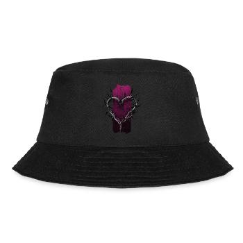 Dornendach der Liebe: Herzförmige Äste - Bucket Hat - Schwarz - Vorne - Lela (165cm)