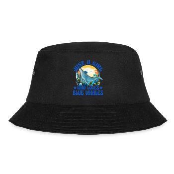 Nur ein Mädchen, das Blauwale liebt - Bucket Hat - Schwarz - Vorne - Lela (165cm)