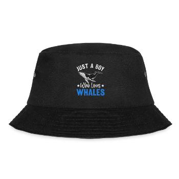 Nur ein Junge, der Wale liebt - Bucket Hat - Schwarz - Vorne - Lela (165cm)