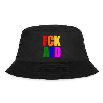 Fck afd - Bucket Hat - Schwarz - Vorne - Lela (165cm)