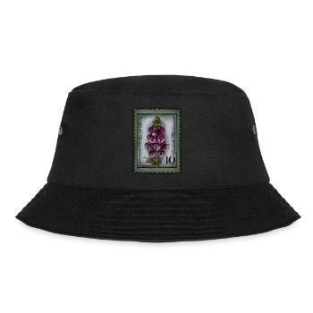 Briefmarke Fingerhut - Bucket Hat - Schwarz - Vorne - Lela (165cm)