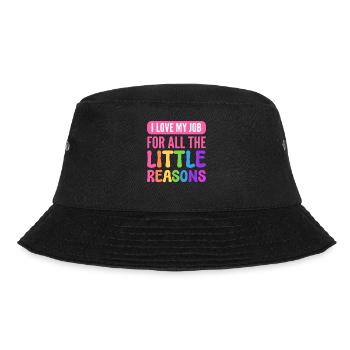I Love My Job For All The Little Reasons Lehrer - Bucket Hat - Schwarz - Vorne - Lela (165cm)