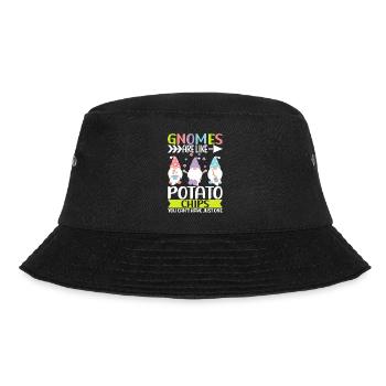 Gartenzwerge Gartenarbeit - Bucket Hat - Schwarz - Vorne - Lela (165cm)