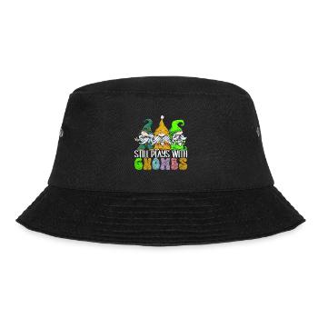 Gartenzwerge Gartenarbeit - Bucket Hat - Schwarz - Vorne - Lela (165cm)