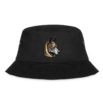 Ägypten / Pharao / Mumien / Hieroglyphen / Sphinx - Bucket Hat - Schwarz - Vorne - Lela (165cm)