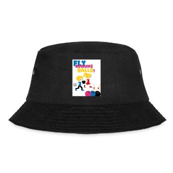 Fliege dich in Bälle. Spielen Sie Bowling. - Bucket Hat - Schwarz - Vorne - Lela (165cm)