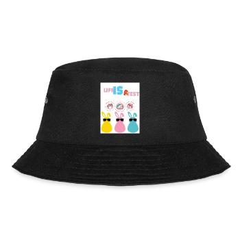 Life is a test. Life is a test. - Bucket Hat - black - Front - Lela (165cm)