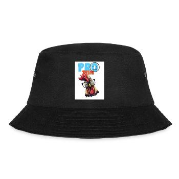 Protein. Protein. Huhn. Geflügel. - Bucket Hat - Schwarz - Vorne - Lela (165cm)