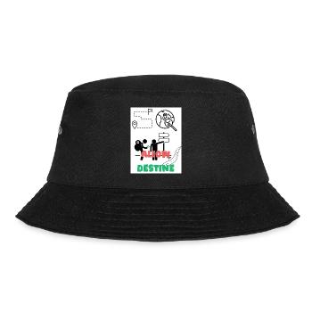 Allow destine. Allow destiny. Direction. - Bucket Hat - black - Front - Lela (165cm)