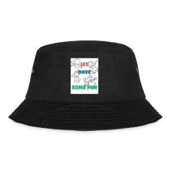 Lasst uns Spaß haben. - Bucket Hat - Schwarz - Vorne - Lela (165cm)