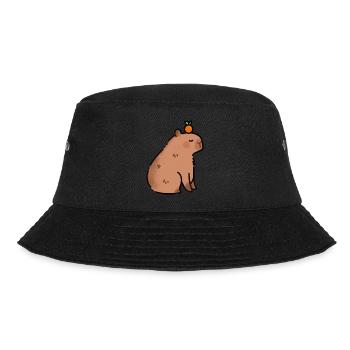 Kapibara Capybara Capibara - Bucket Hat - Schwarz - Vorne - Lela (165cm)