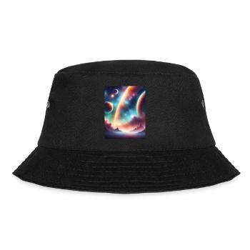 Weltraum - Bucket Hat - Schwarz - Vorne - Lela (165cm)