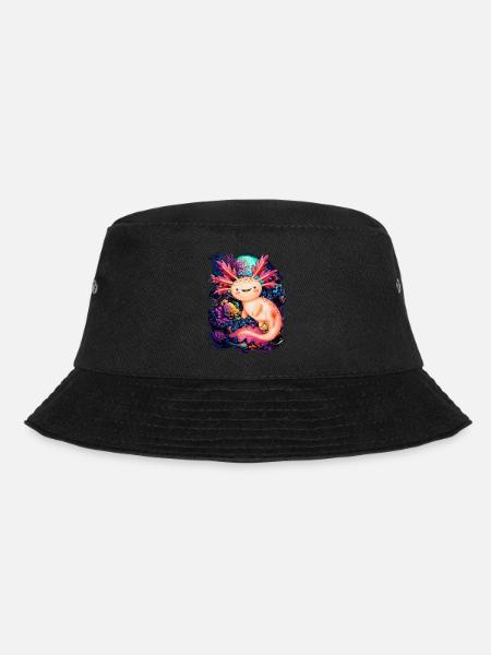 Axolotl - Bucket Hat - Schwarz