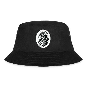Dragon Tribal Black and White - Bucket Hat - black - Front - Lela (165cm)
