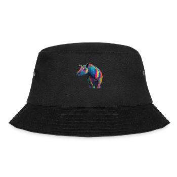 Watercolor Colorful Tapir Colorful Animals - Bucket Hat - black - Front - Lela (165cm)